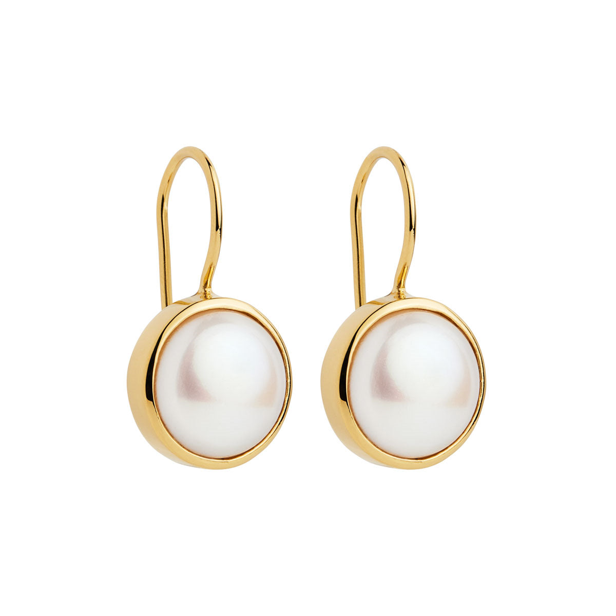 Yellow Gold Chroma Pearl Earrings