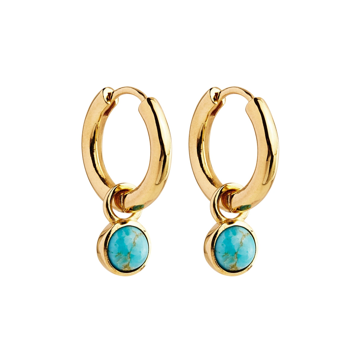 Yellow Gold Heavenly Turquoise Earrings
