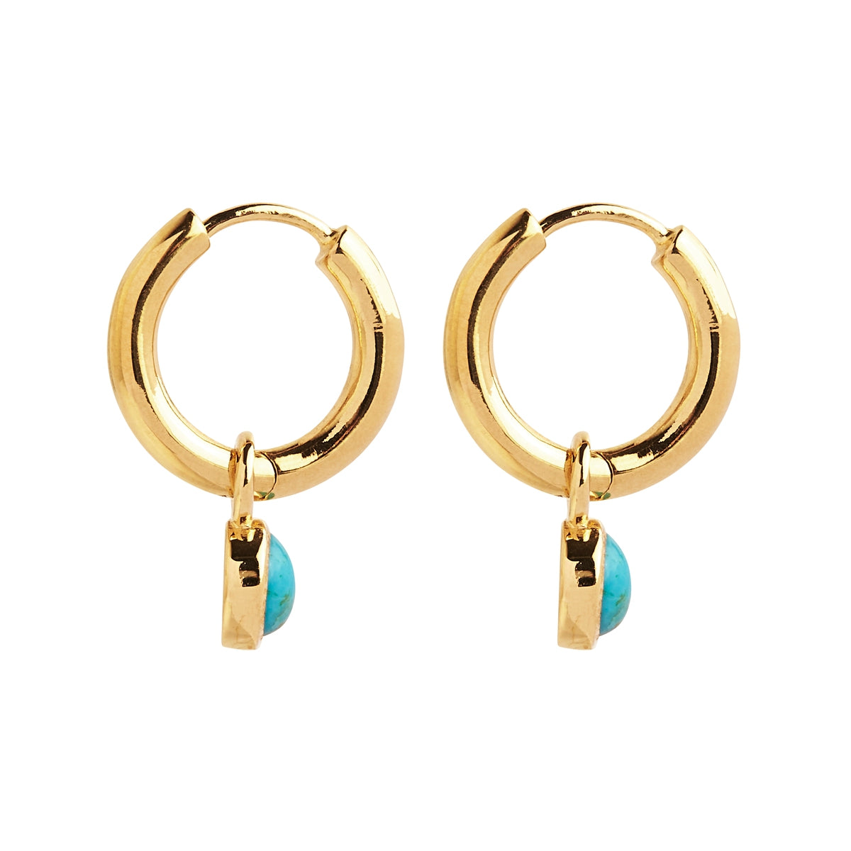 Yellow Gold Heavenly Turquoise Earrings