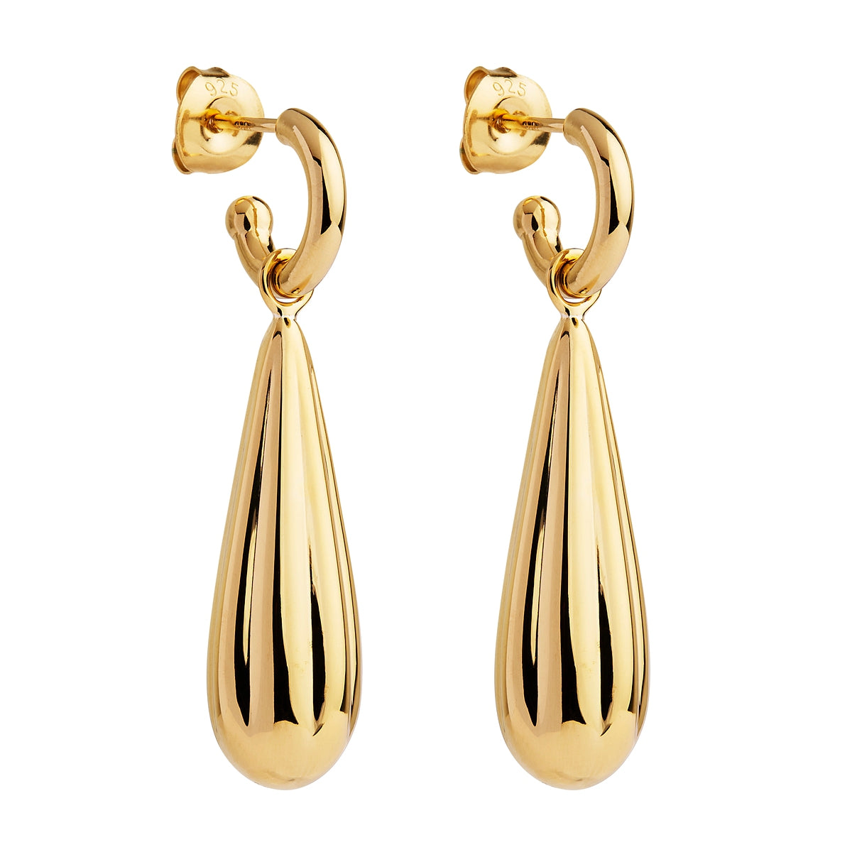 Yellow Gold Raya Droplet Earrings