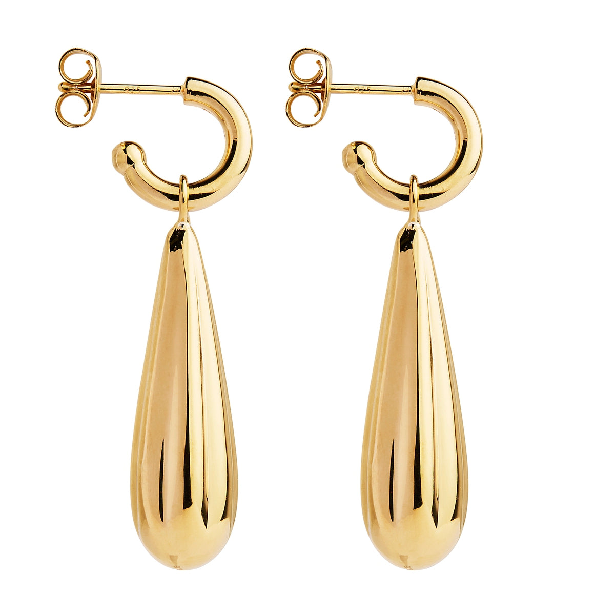 Yellow Gold Raya Droplet Earrings