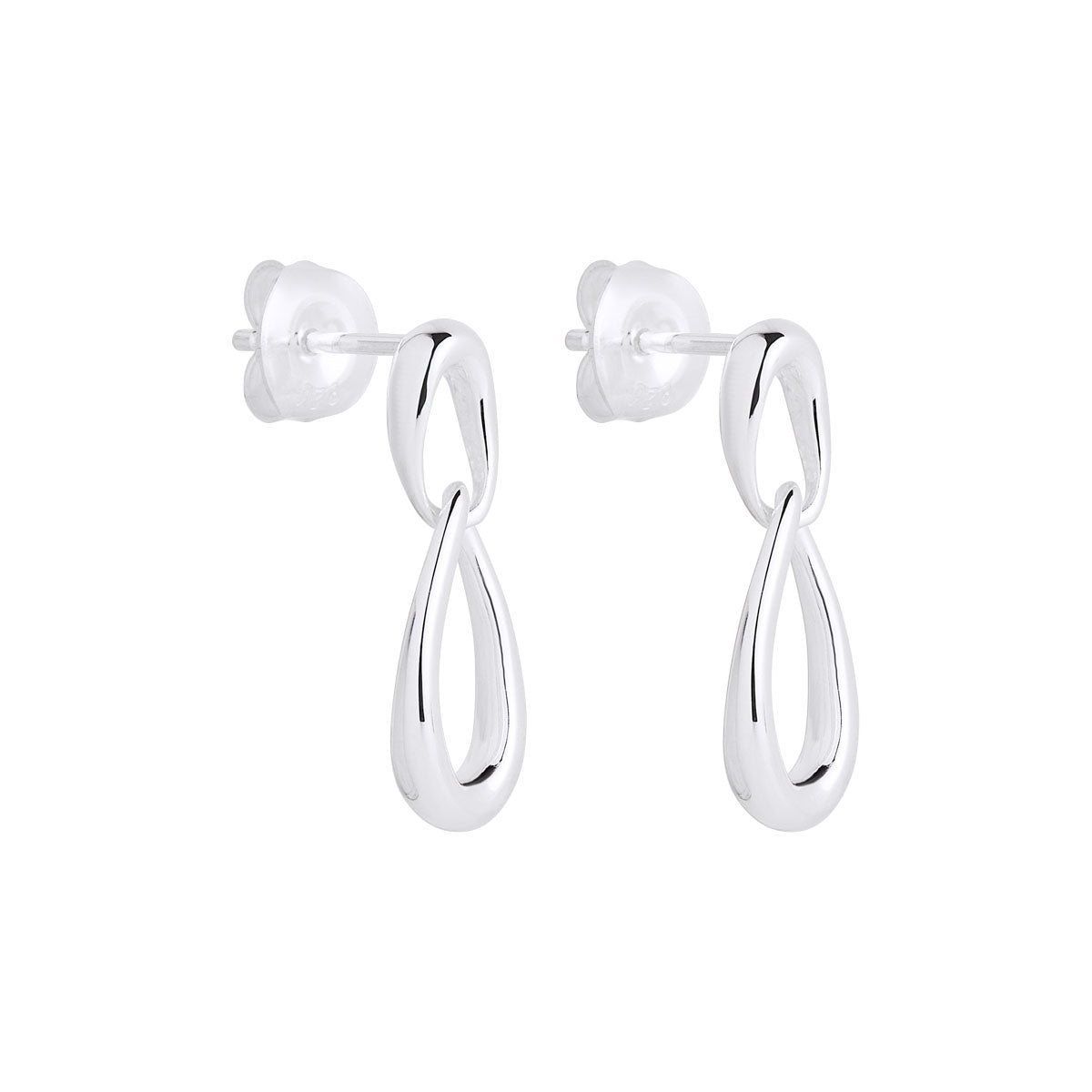 Sterling Silver Double Droplet Earrings