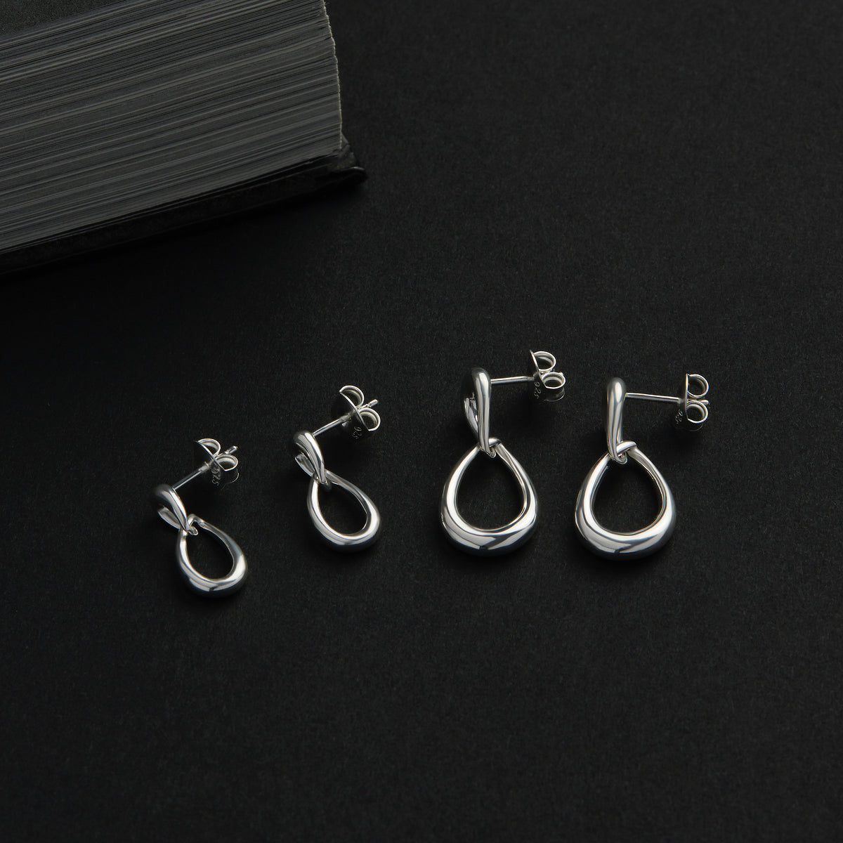 Sterling Silver Double Droplet Earrings