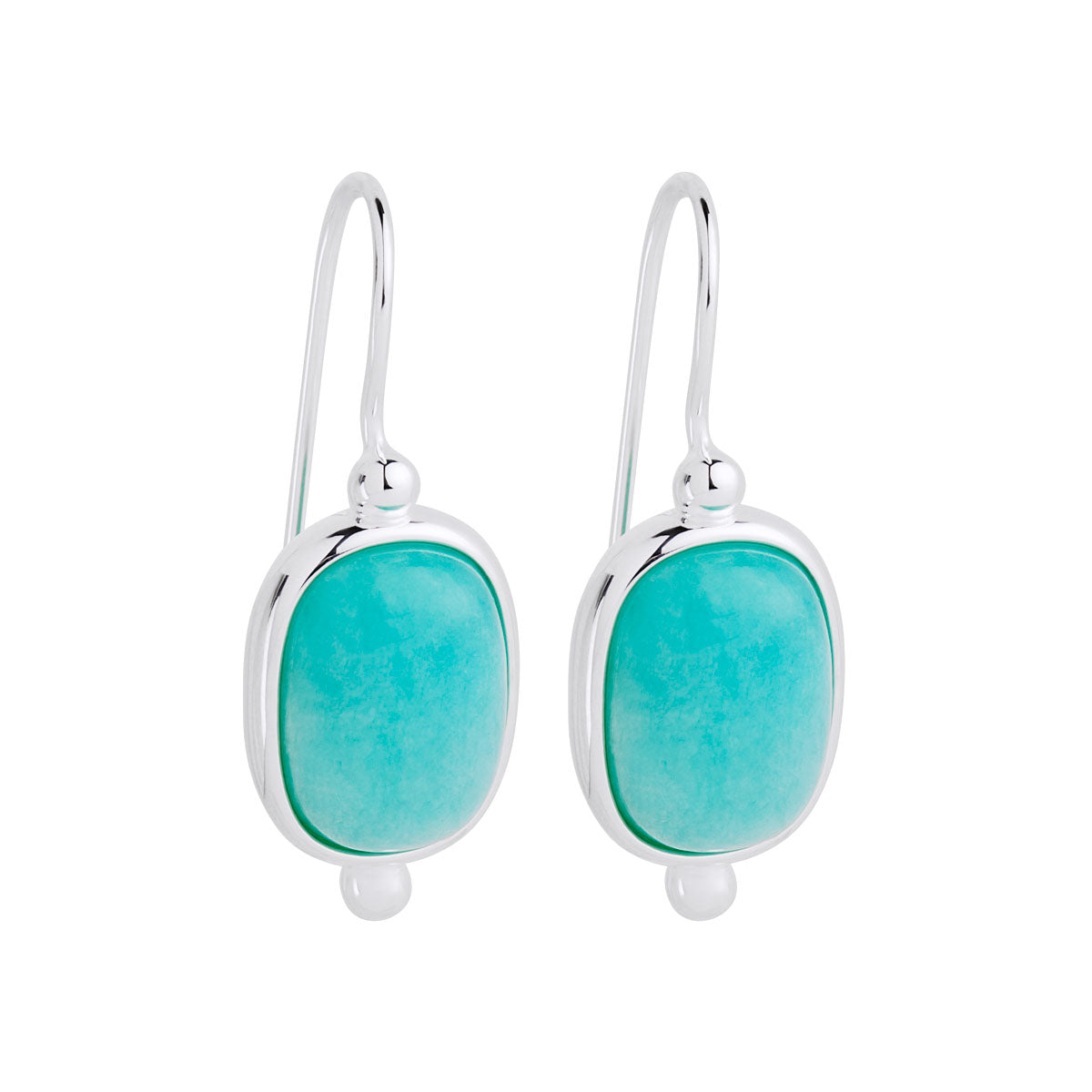 Sterling Silver Amazonite Drop Earrings