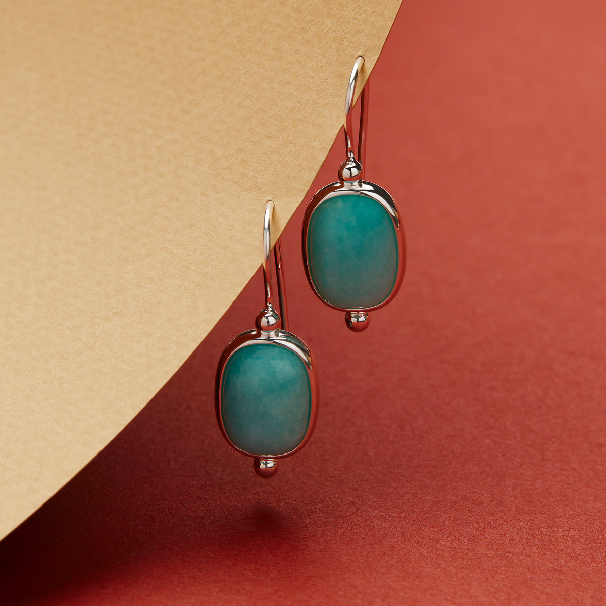 Sterling Silver Amazonite Drop Earrings