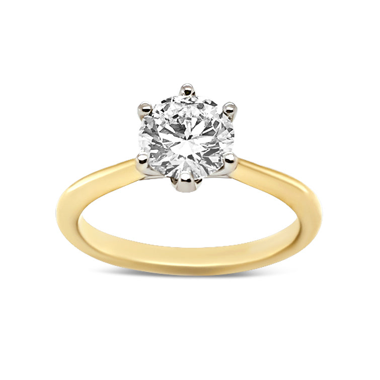 18ct Yellow Gold 1.00ct Diamond Solitaire Ring