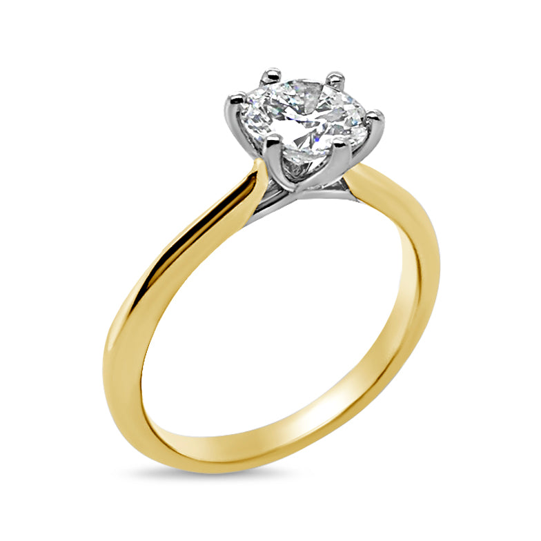 18ct Yellow Gold 1.00ct Diamond Solitaire Ring