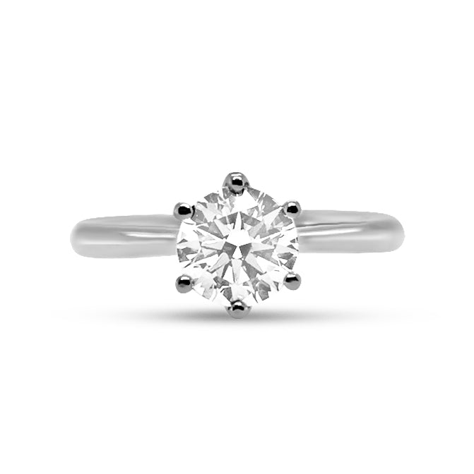 18ct White Gold 1.00ct GIA Certified Diamond Solitiare Ring