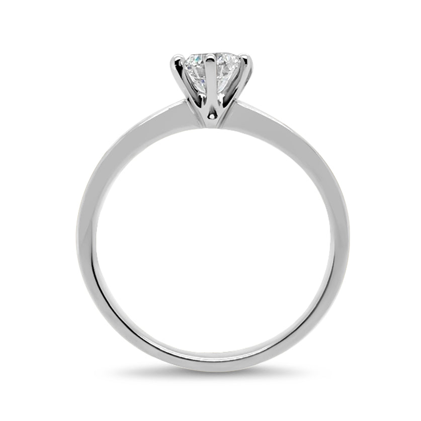 18ct White Gold 0.65ct TW Channel Set Natural Diamond Ring