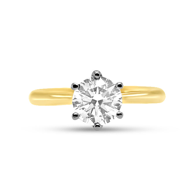 18ct Yellow 1.00ct Solitaire Engagement Ring