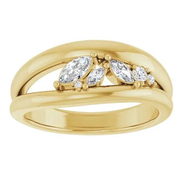 10ct Yellow Gold Lafayette Diamond Ring