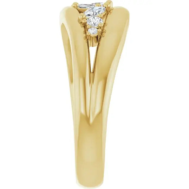 10ct Yellow Gold Lafayette Diamond Ring