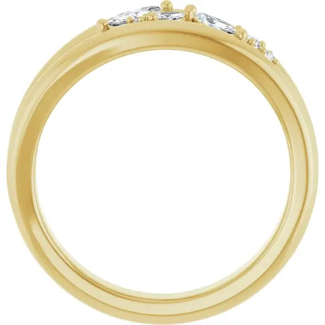 10ct Yellow Gold Lafayette Diamond Ring