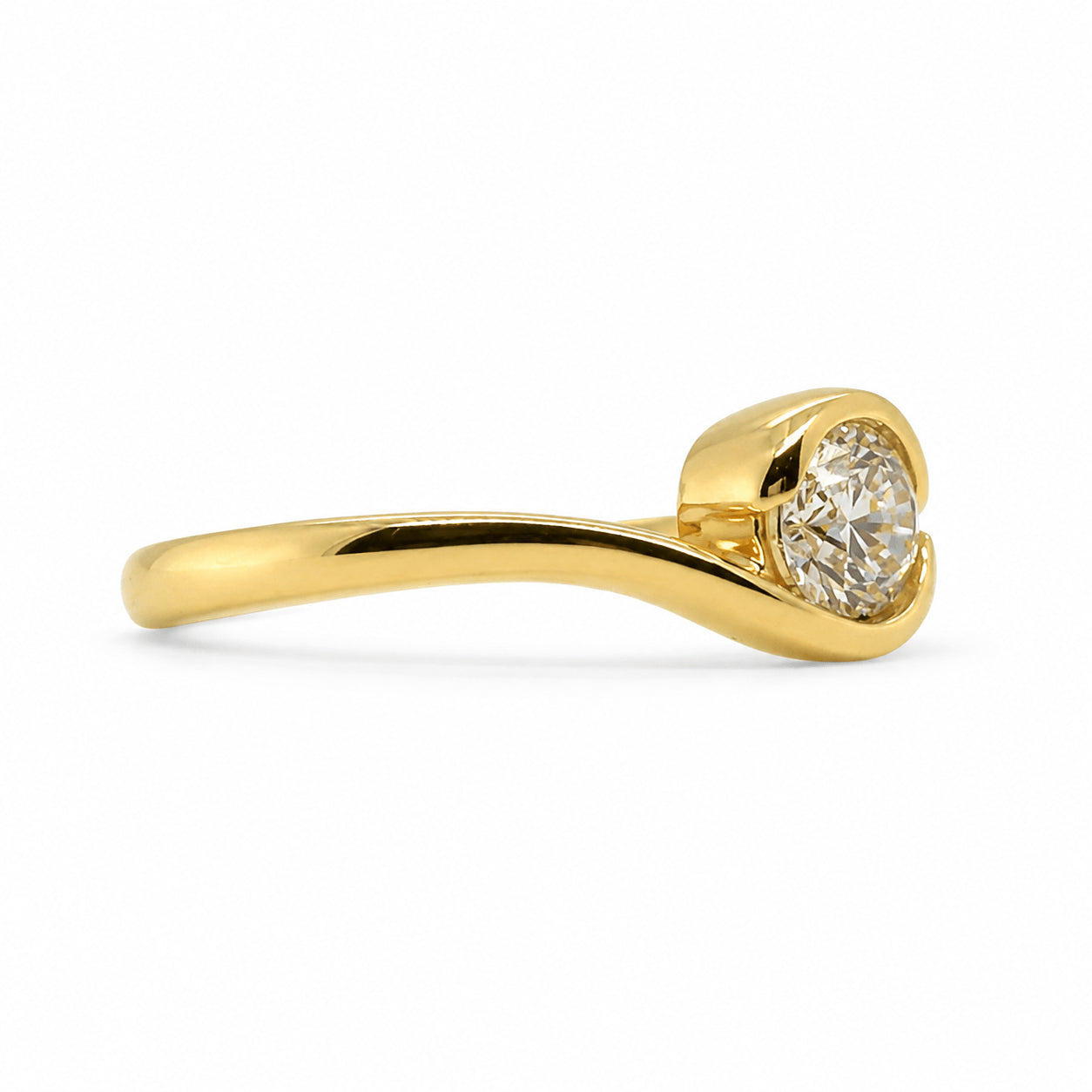 18ct Yellow Gold 0.50ct GIA Certified Natural Diamond Ring