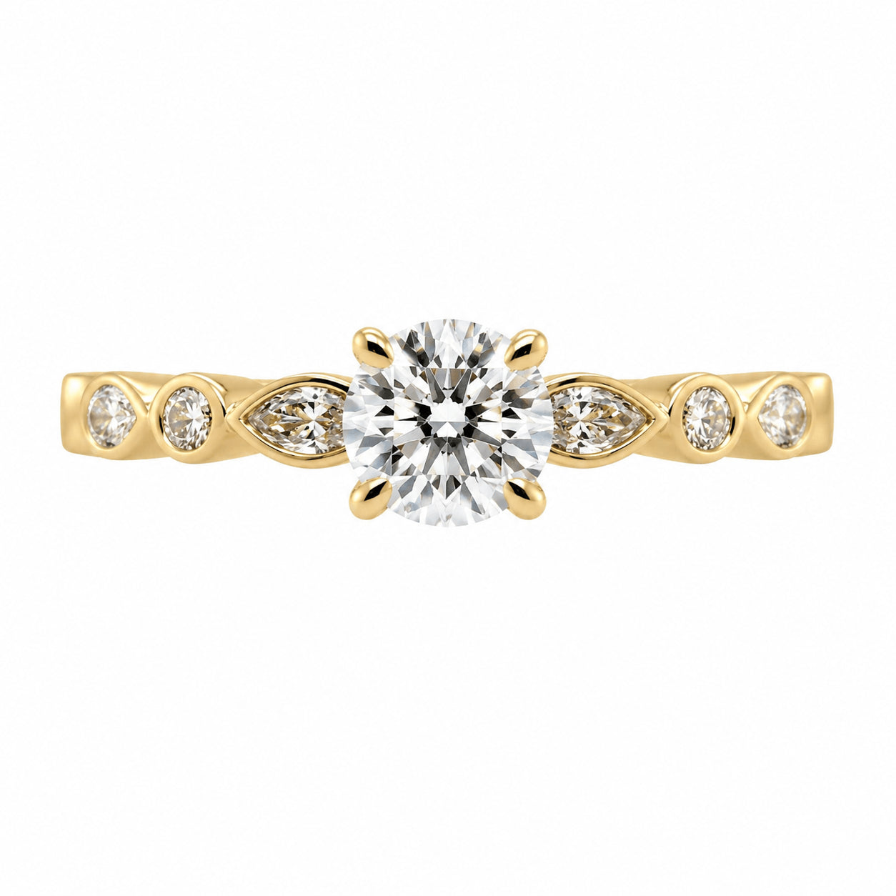 18ct Yellow Gold 1.05ct TW GIA Certified Natural Diamond Ring