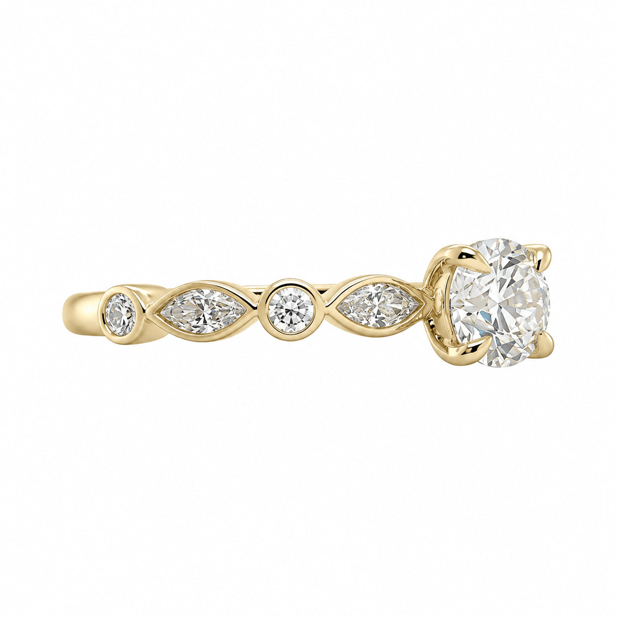 18ct Yellow Gold 1.05ct TW GIA Certified Natural Diamond Ring