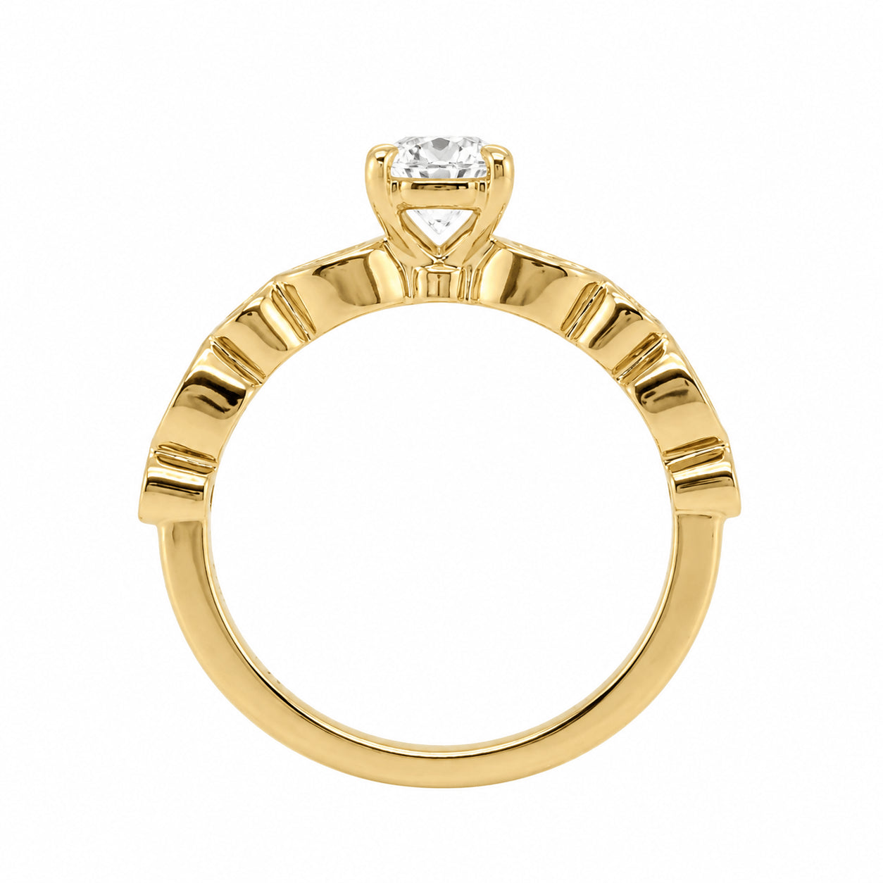 18ct Yellow Gold 1.05ct TW GIA Certified Natural Diamond Ring