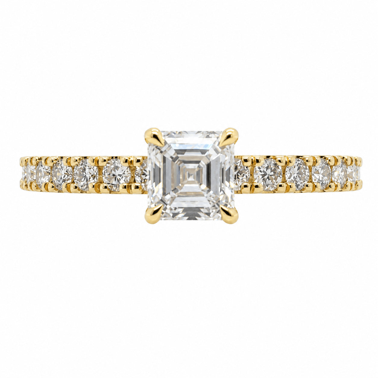 18ct Yellow Gold 0.80ct TW GIA Certified Natural Diamond Engagement Ring