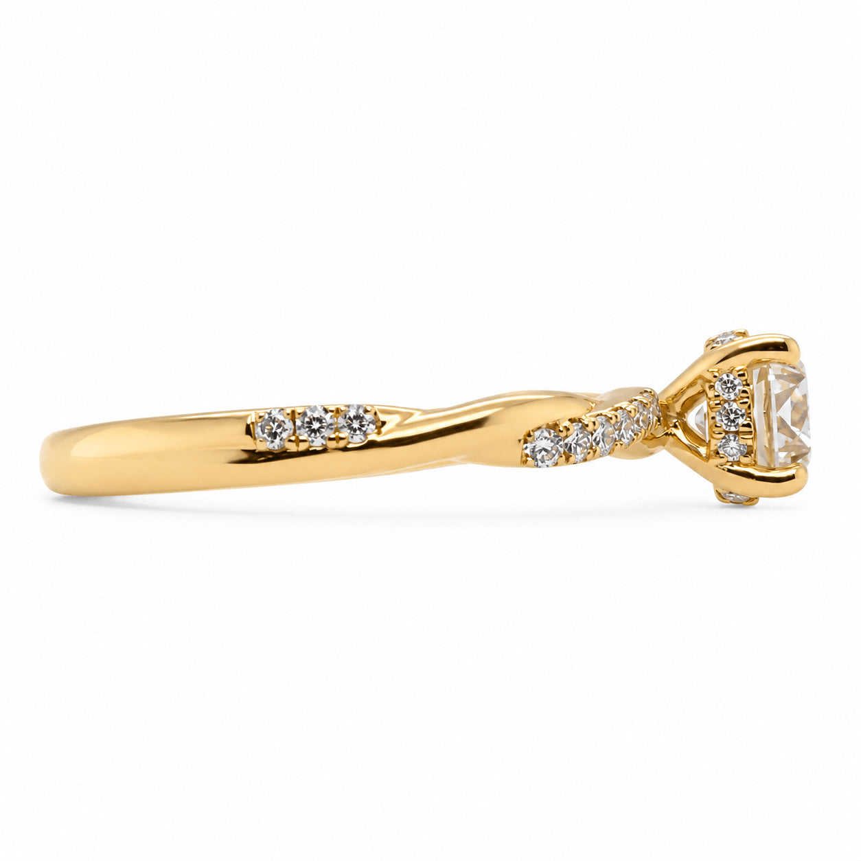 18ct Yellow Gold 0.80ct TW GIA Certified Natural Diamond Ring