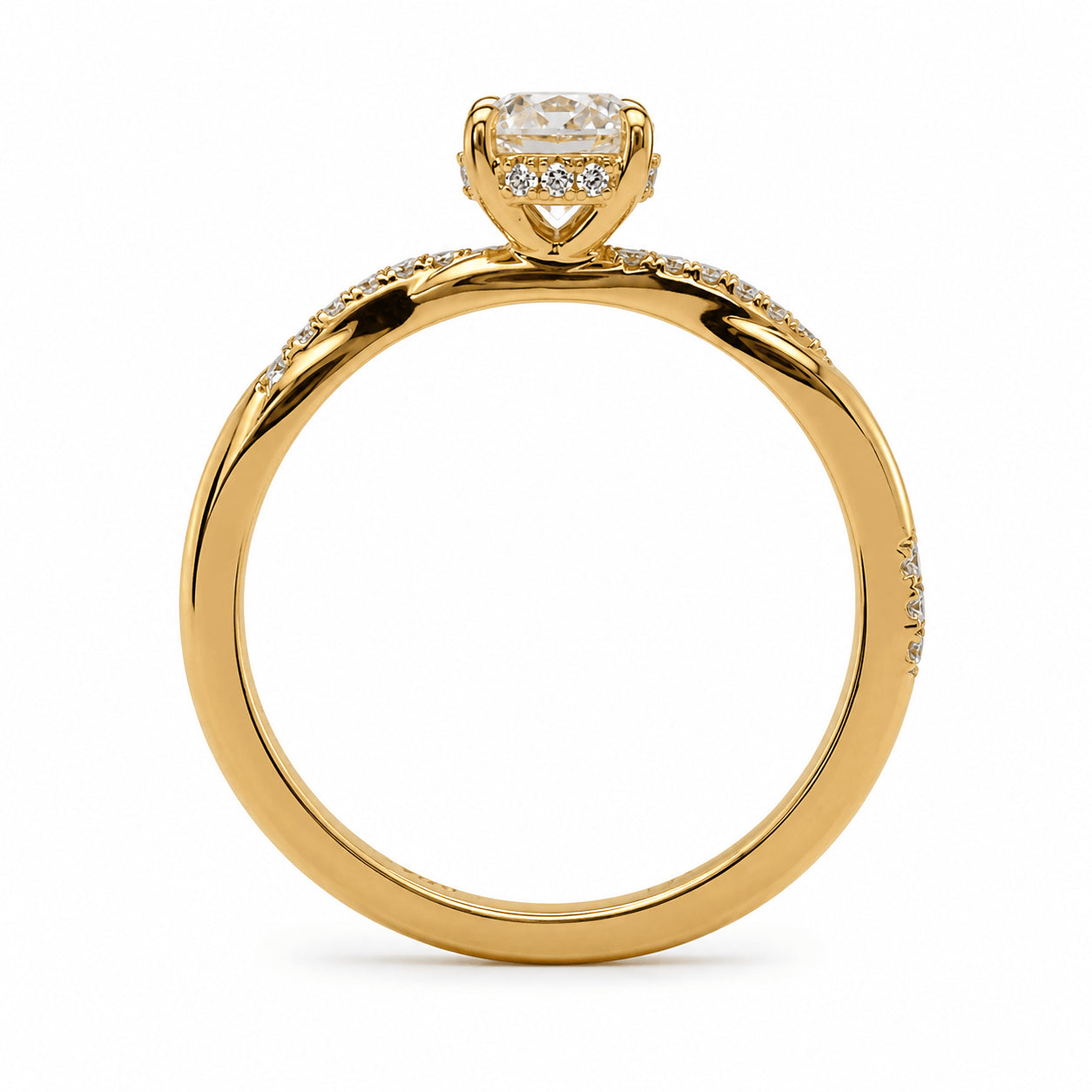 18ct Yellow Gold 0.80ct TW GIA Certified Natural Diamond Ring