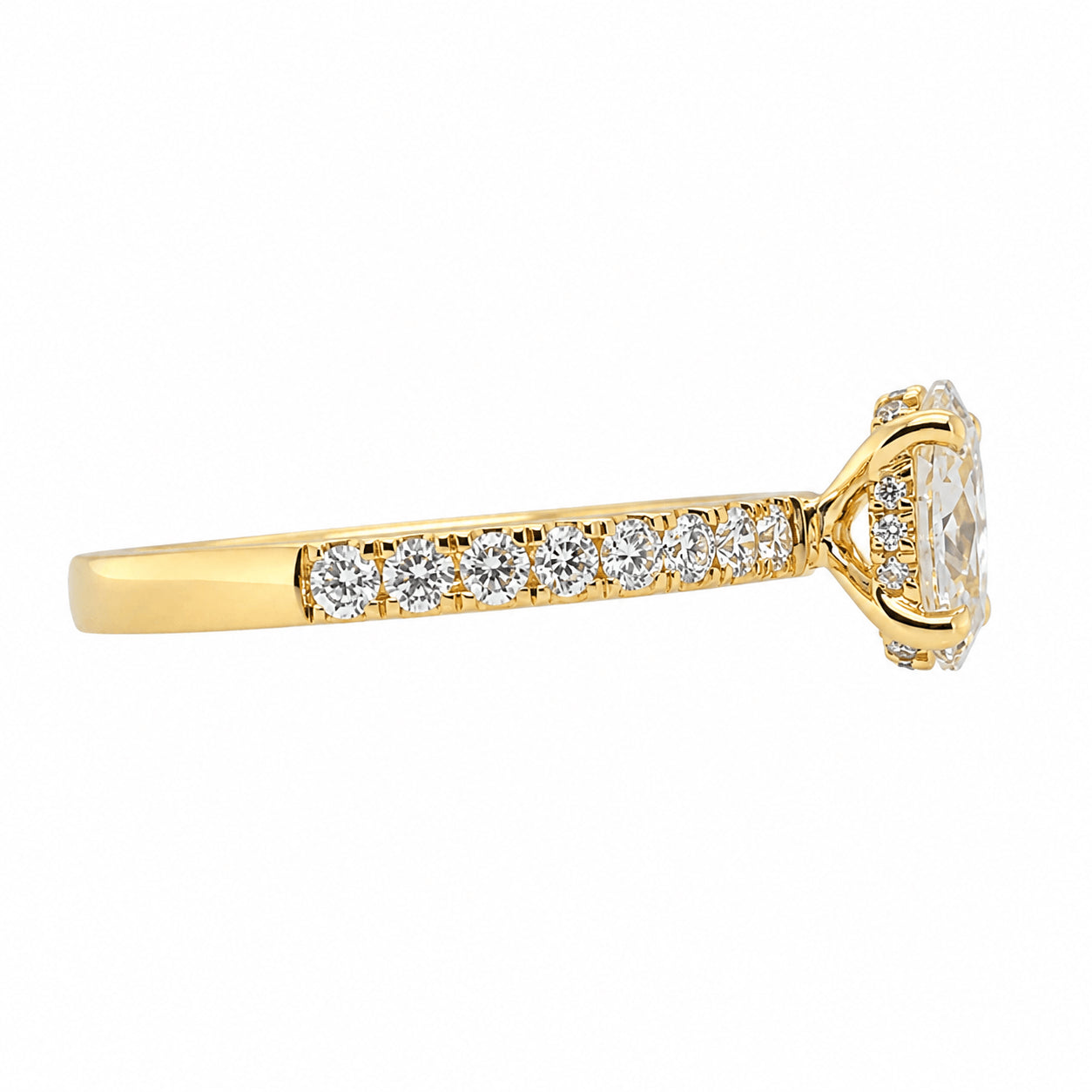 18ct Yellow Gold 1.07ct TW GIA Certified Natural Diamond Ring