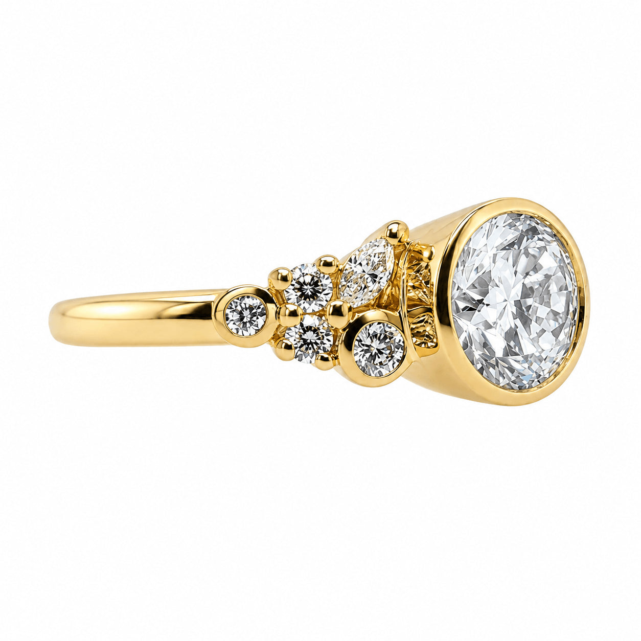 18ct Yellow Gold 1.22ct TW GIA Certified Natural Diamond Ring