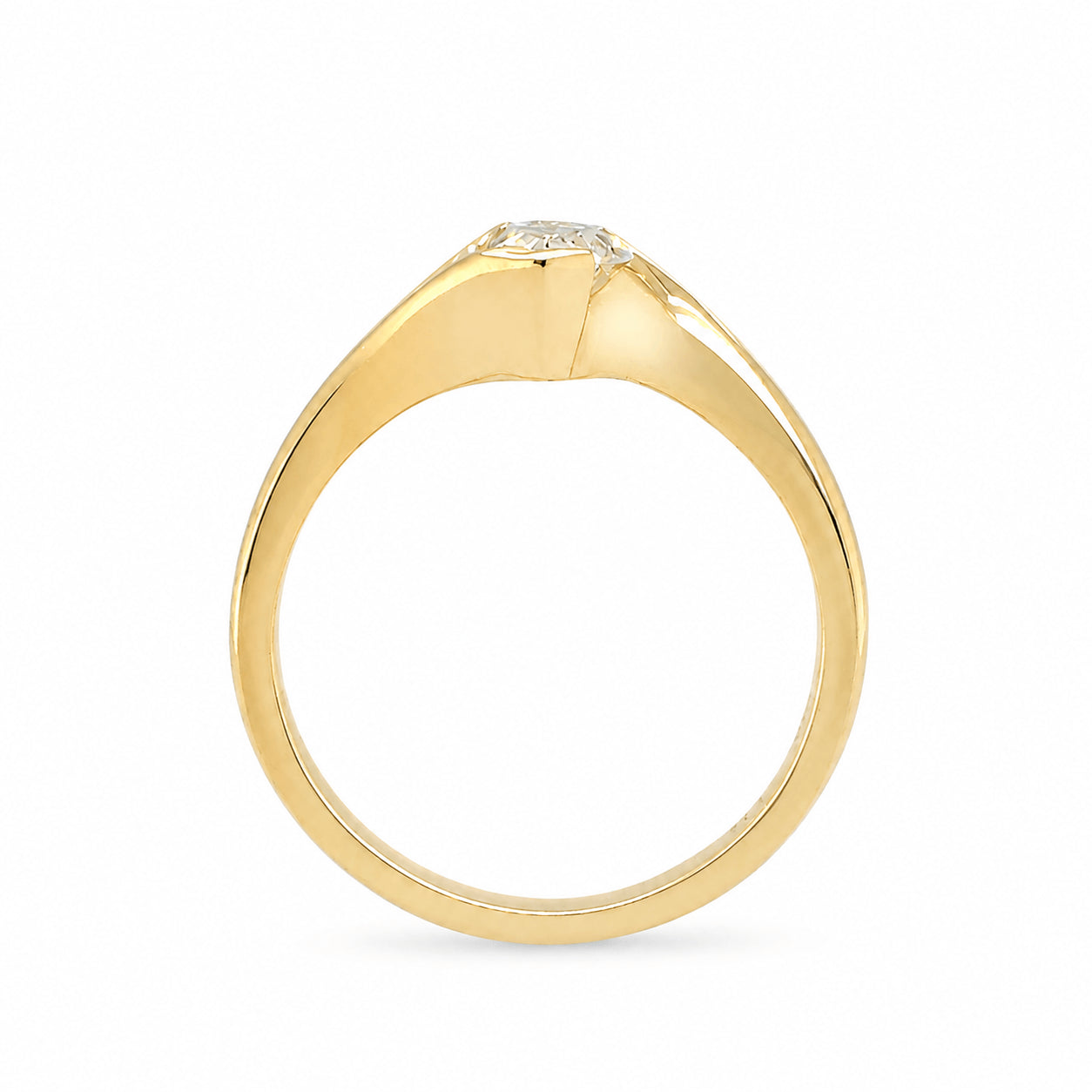 18ct Yellow Gold 1.02ct Marquise Cut Natural Diamond Ring
