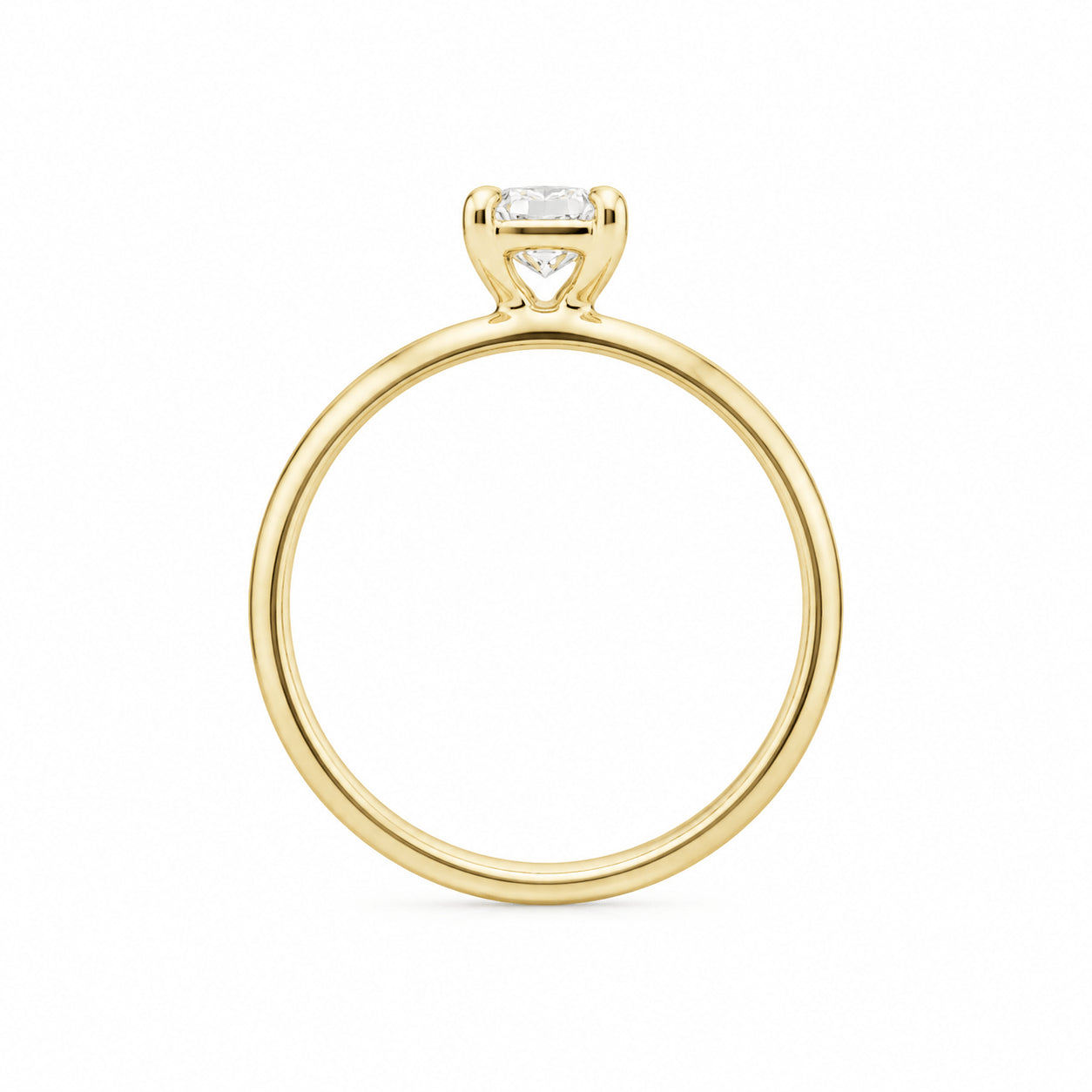 18ct Yellow Gold 0.50ct Radiant Cut Natural Diamond Solitiare Ring