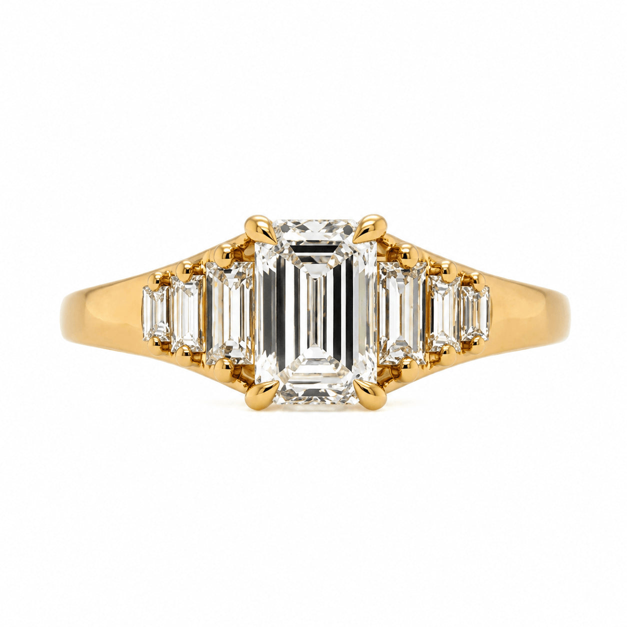 18ct Yellow Gold 0.98ct TW GIA Certified Natural Diamond Ring