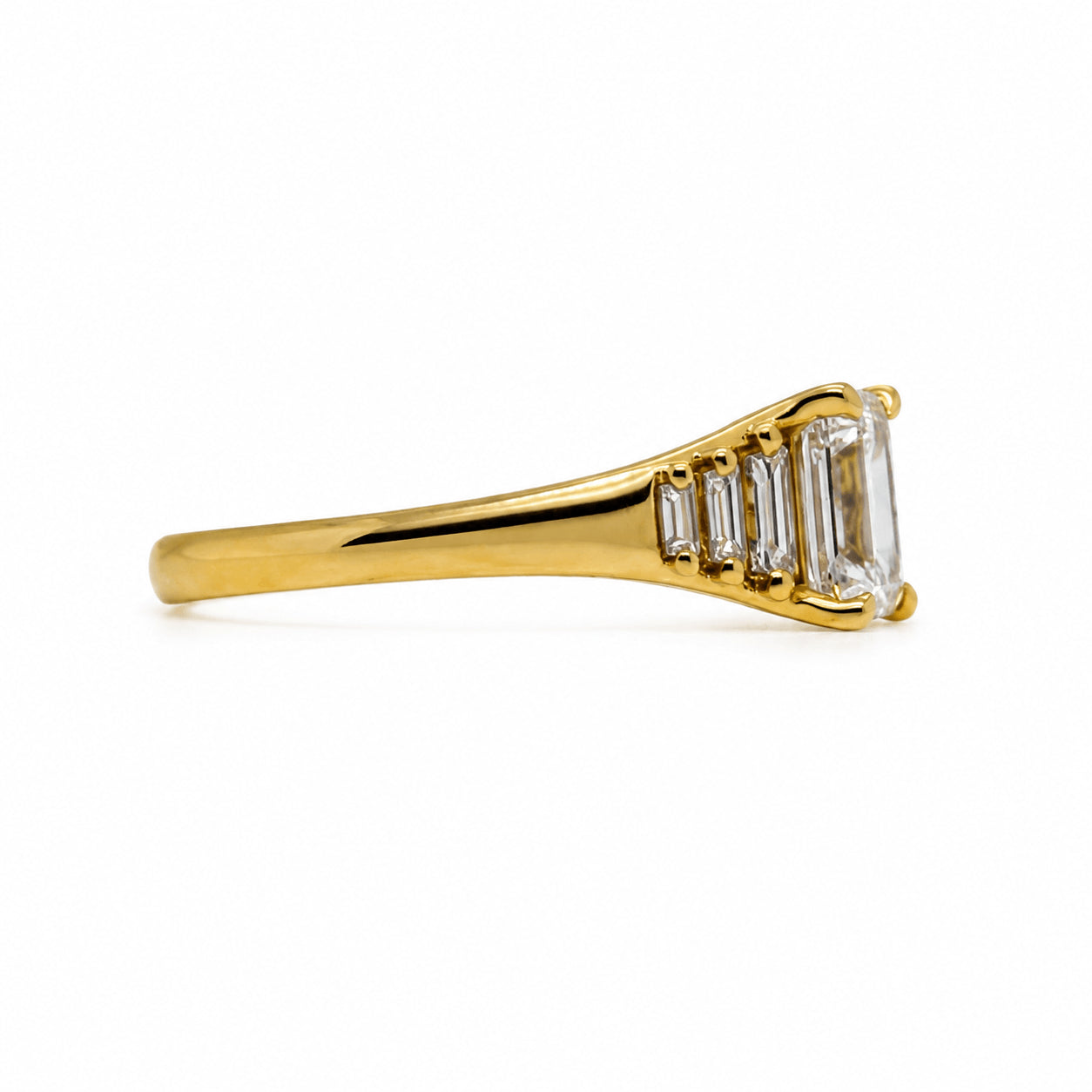 18ct Yellow Gold 0.98ct TW GIA Certified Natural Diamond Ring
