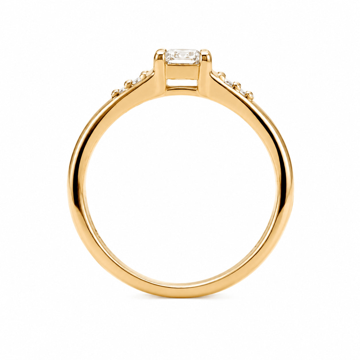 18ct Yellow Gold 0.98ct TW GIA Certified Natural Diamond Ring