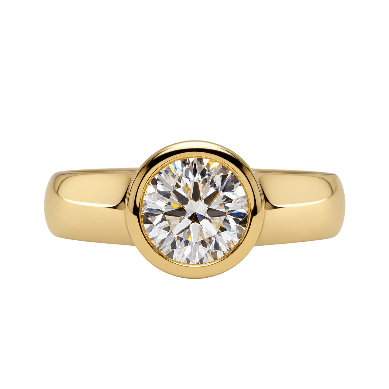 18ct Yellow Gold 1.00ct GIA Certified Natural Diamond Ring