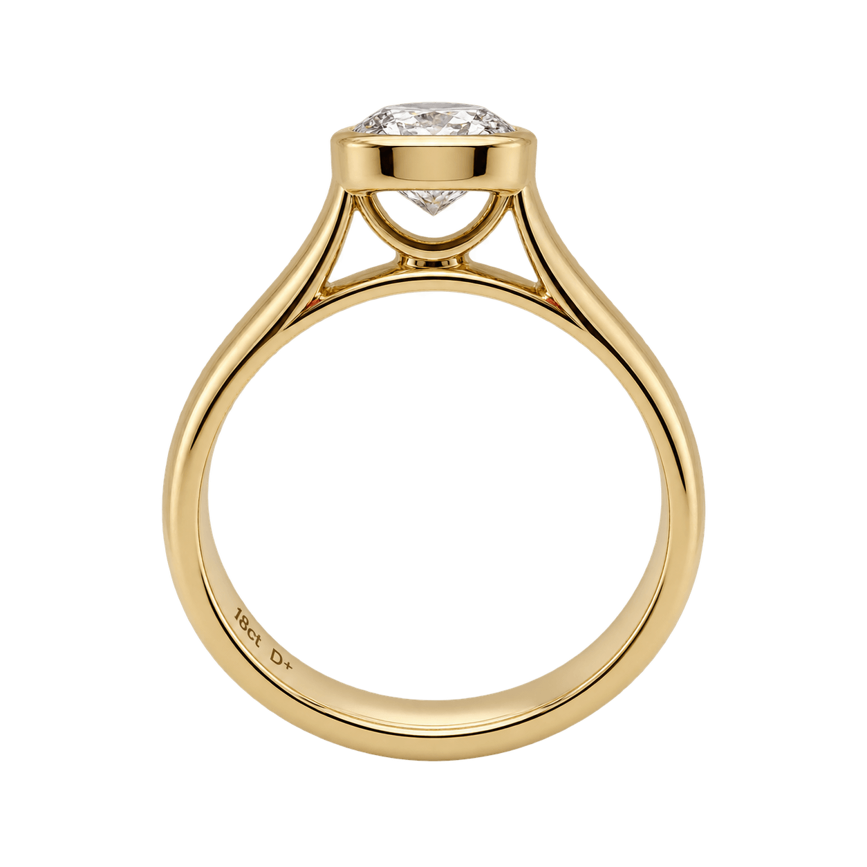 18ct Yellow Gold 1.00ct GIA Certified Natural Diamond Ring