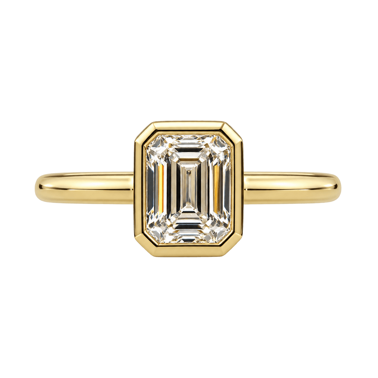 18ct 1.00ct Emerald Cut GIA Certified Natural Diamond Solitiare Ring