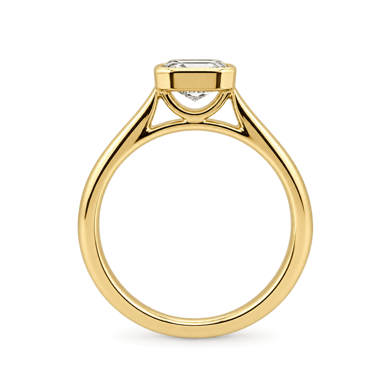 18ct 1.00ct Emerald Cut GIA Certified Natural Diamond Solitiare Ring