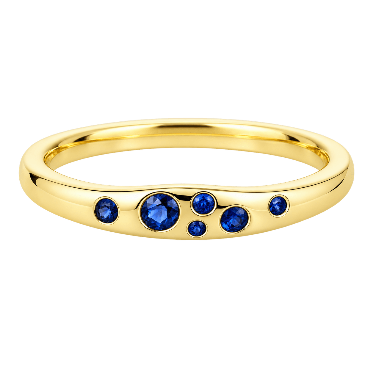 9ct Yellow Gold Natural Australian Blue Sapphire Ring
