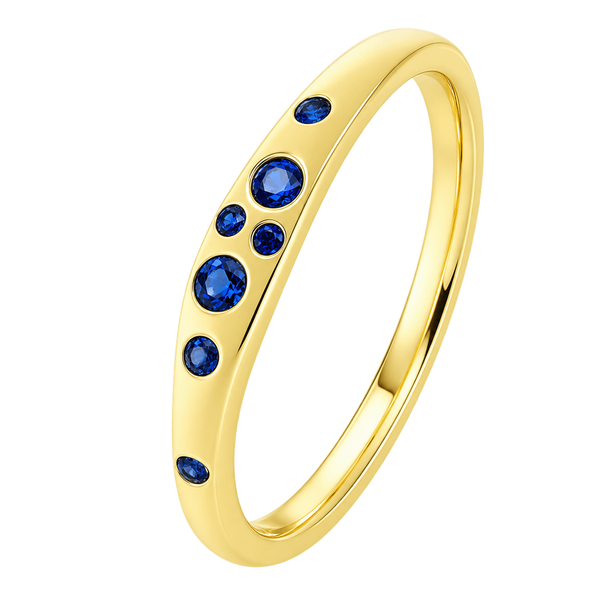 9ct Yellow Gold Natural Australian Blue Sapphire Ring