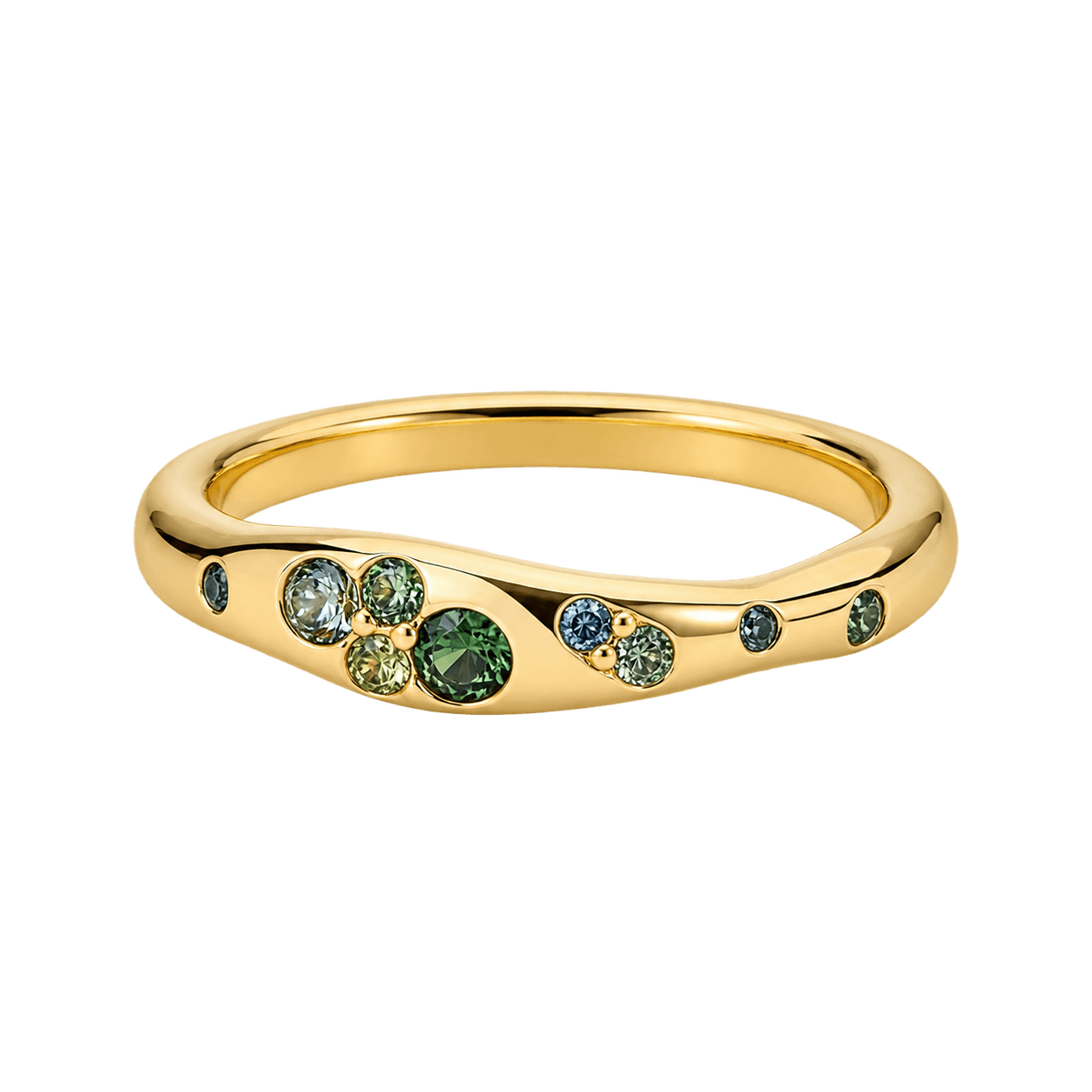 9ct Yellow Gold Natural Australian Teal Sapphire Ring