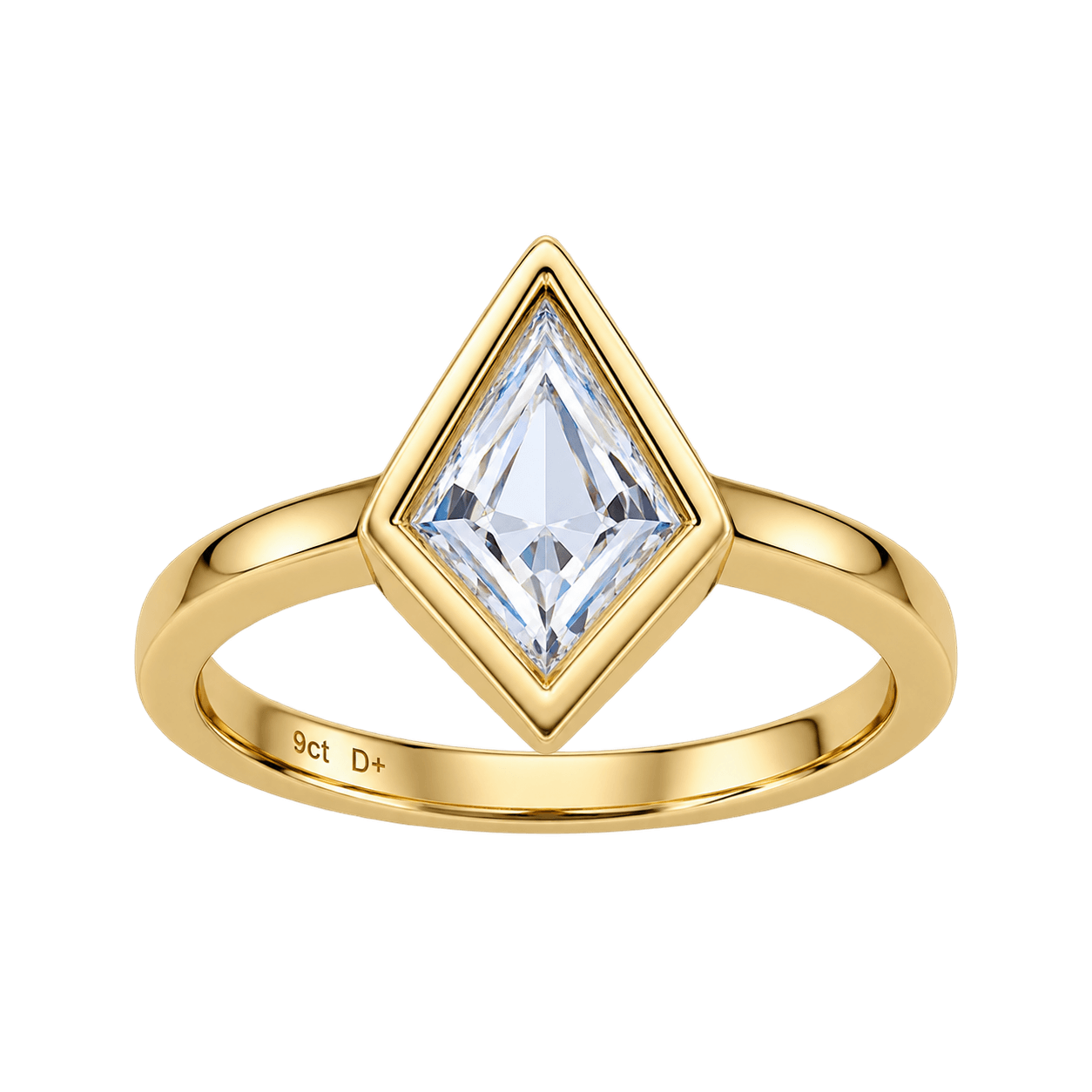 9ct Yellow Gold White Topaz Kite Ring