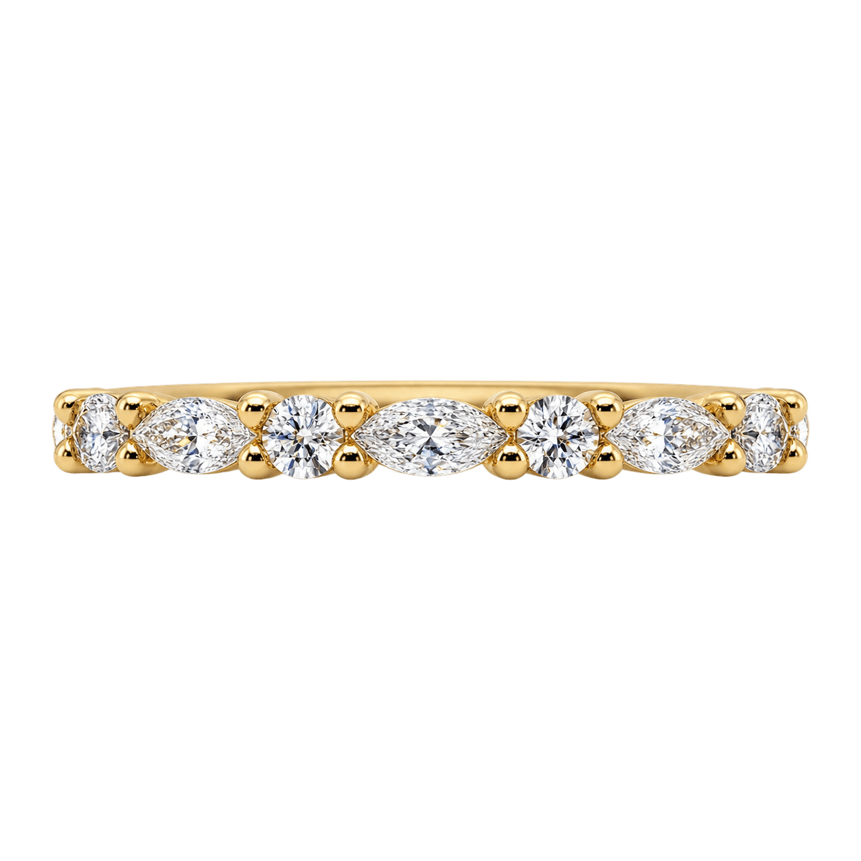 18ct Yellow Gold 0.50ct TW Natural Diamond Ring
