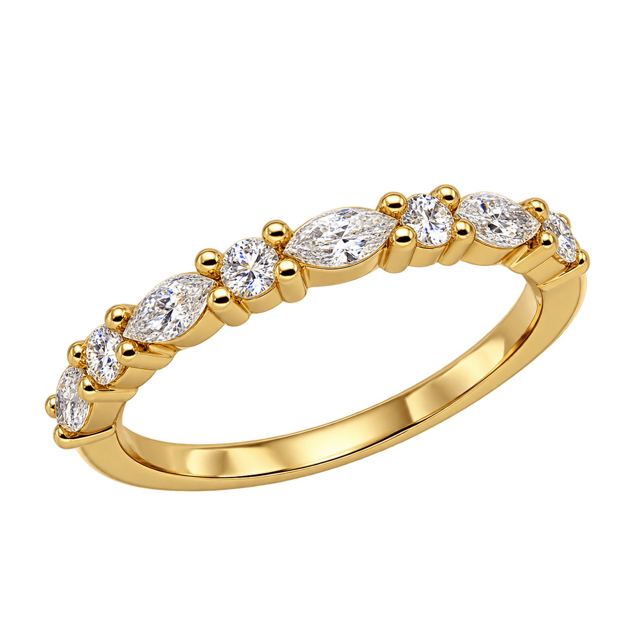 18ct Yellow Gold 0.50ct TW Natural Diamond Ring