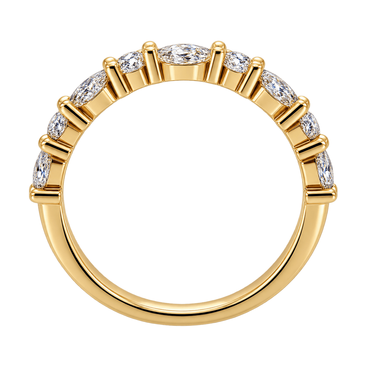 18ct Yellow Gold 0.50ct TW Natural Diamond Ring