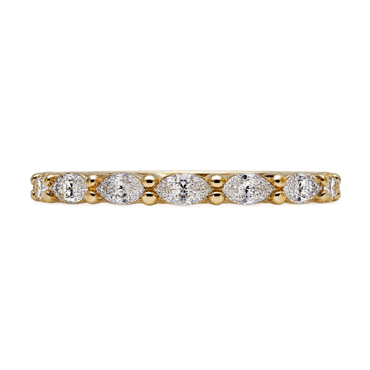 18ct Yellow Gold 0.38ct Marquise Natural Diamond Ring