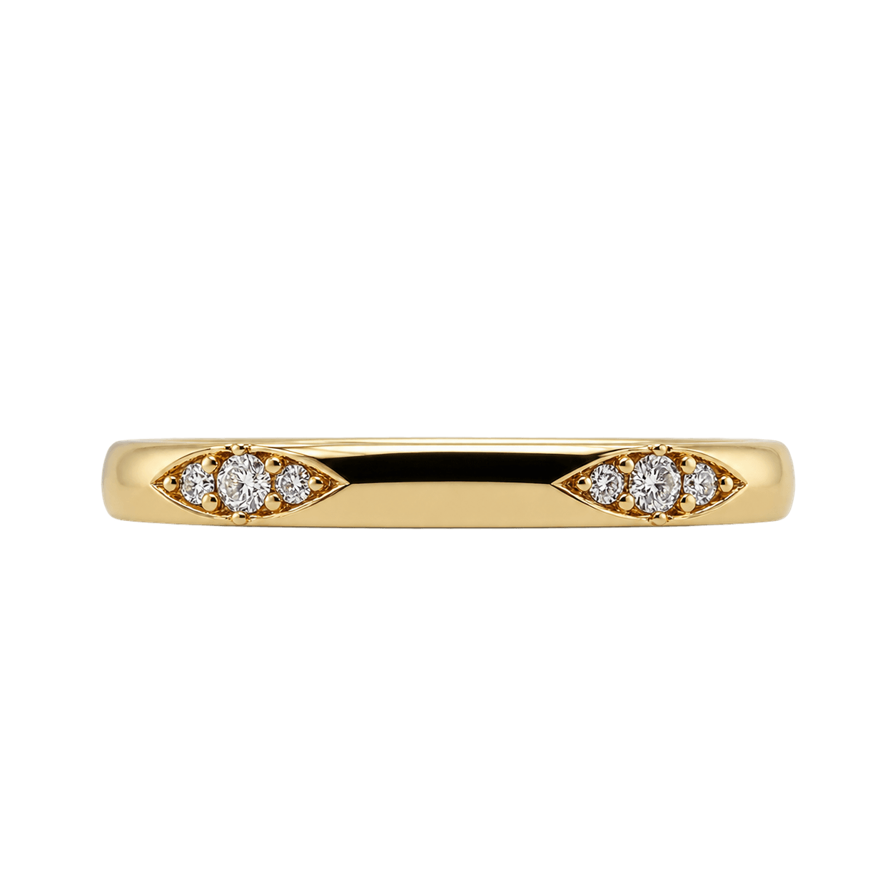 18ct Yellow Gold 0.22ct TW Natural Diamond Ring