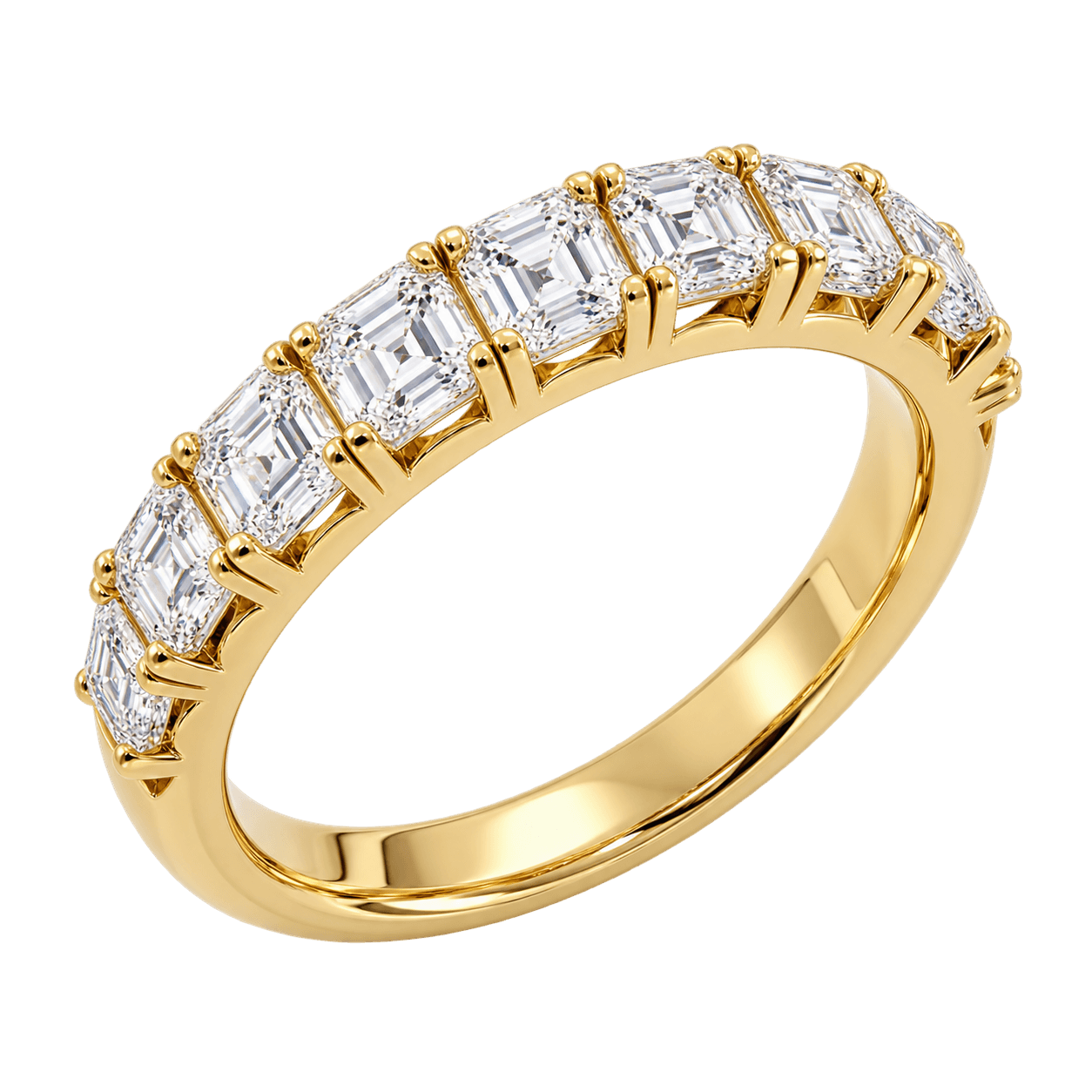 18ct 1.00ct TW Natural Diamond Asscher Ring