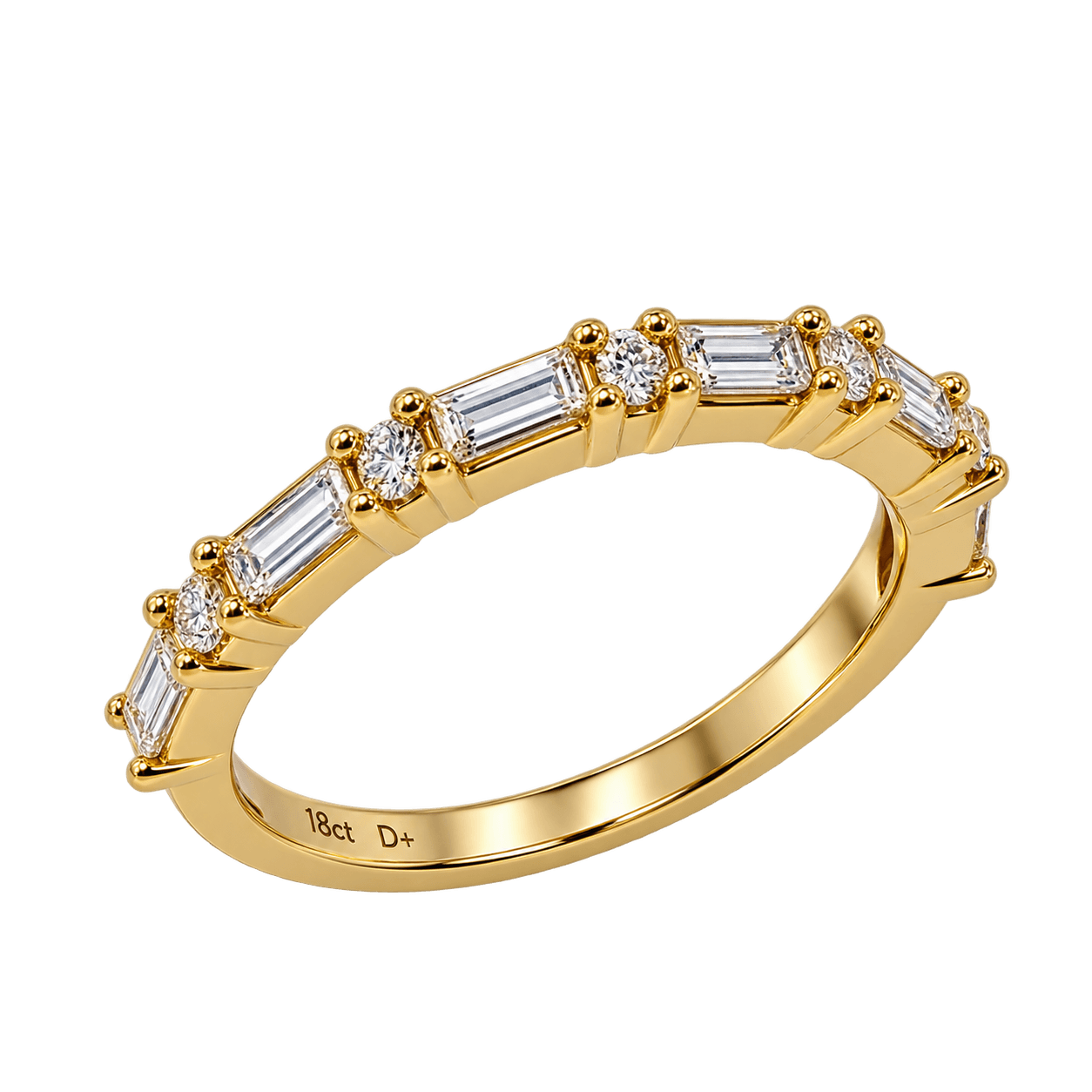 18ct Yellow Gold 0.50ct TW Natural Diamond Ring