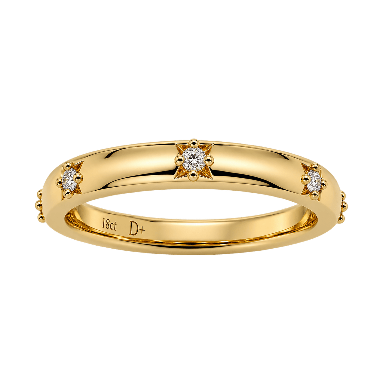 18ct Yellow Gold Diamond Dreamy Star Ring