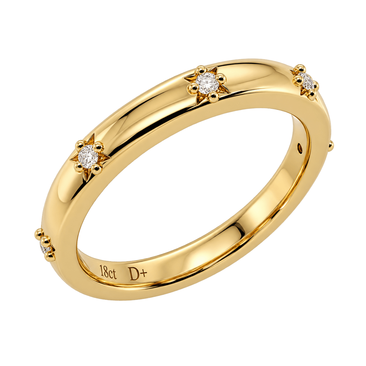 18ct Yellow Gold Diamond Dreamy Star Ring