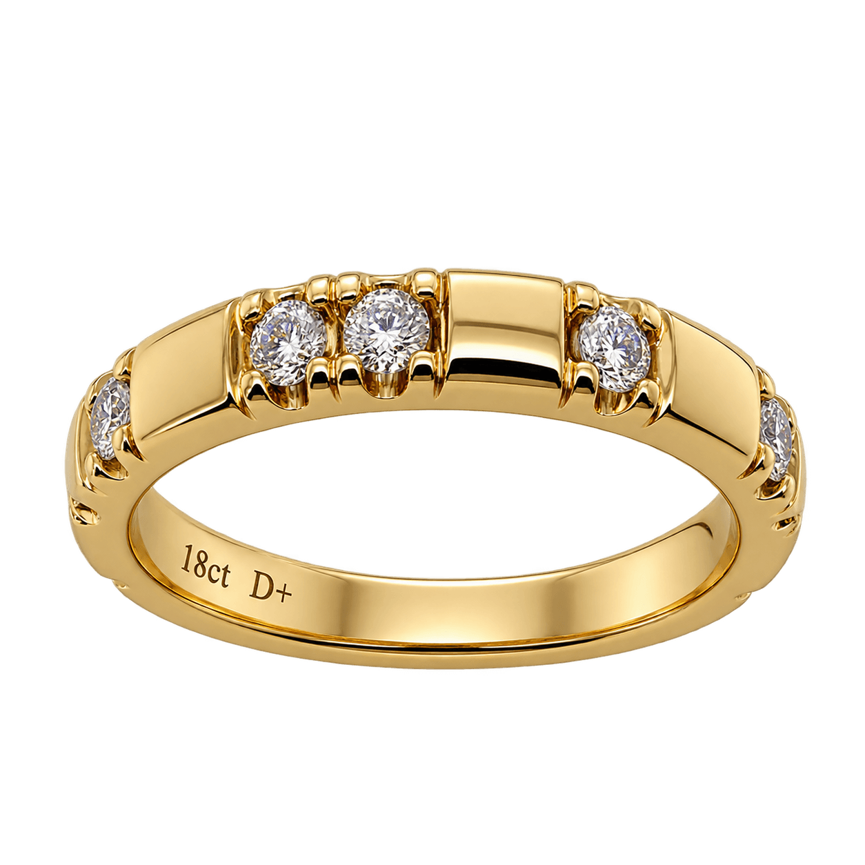 18ct Yellow Gold 9=0.33ct TW Diamond Ring