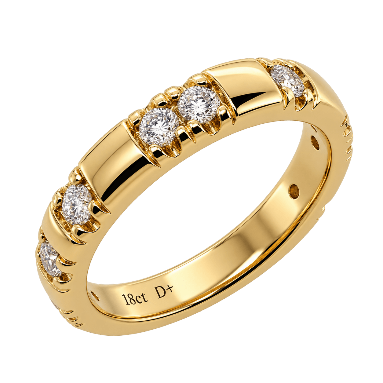 18ct Yellow Gold 9=0.33ct TW Diamond Ring